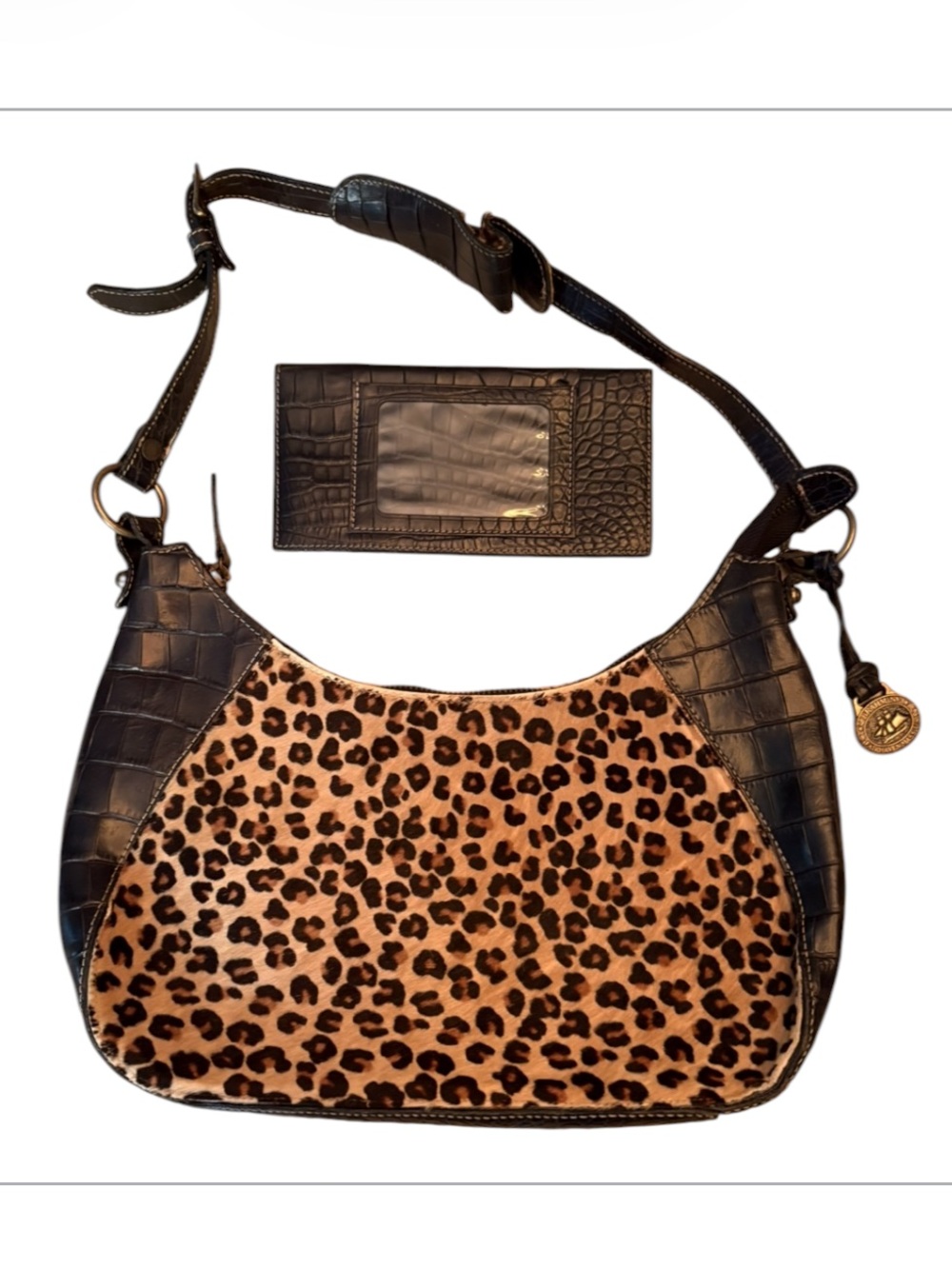 Brahmin Signita Calfskin and Italian Leather Shoulder Bag with matching Wallet